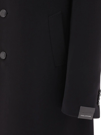 Shop Tagliatore Single-breasted Coat In Black