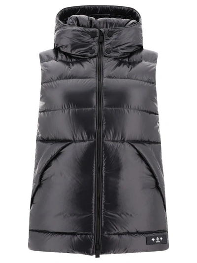 Shop Tatras Down Vest With Removable Hood In Grey