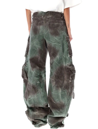 Shop Attico The  "fern" Camouflage Long Pants In Green Camoufalge