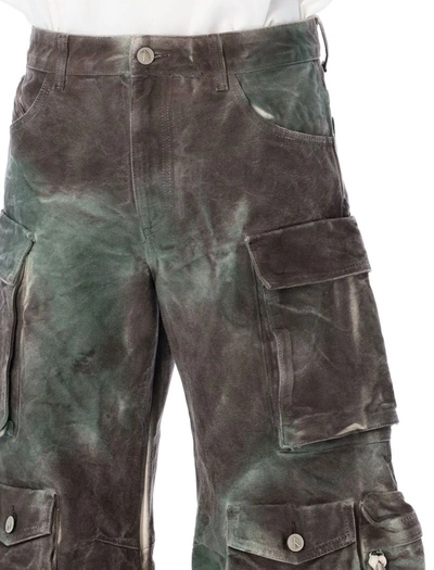Shop Attico The  "fern" Camouflage Long Pants In Green Camoufalge
