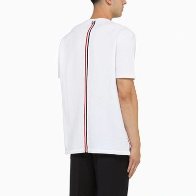 Shop Thom Browne Classic Jersey T-shirt In White