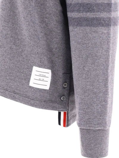 Shop Thom Browne Oversized Wool Sweatshirt In Grey