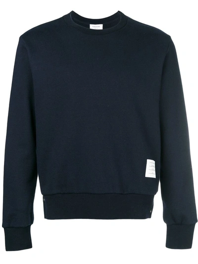 Shop Thom Browne Rwb Cotton Sweater In Blue
