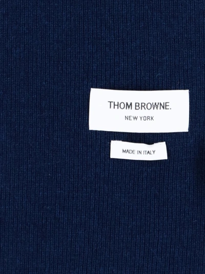 Shop Thom Browne Scarfs In Blue