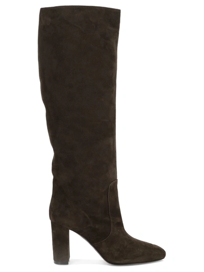 Shop Via Roma 15 Suede Boots In Brown