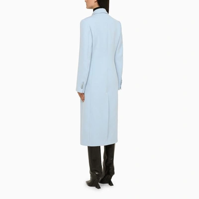 Shop Wardrobe.nyc Light Double-breasted Coat In Blue