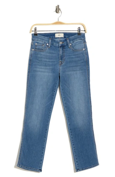 Shop Seven Kimmie Crop Straight Leg Jeans In Sapphire Blue