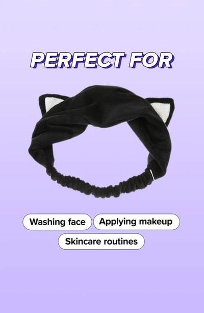 I Dew Care Black Cat Skin Care Headband In Black