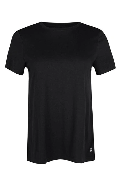 Shop Sweaty Betty Focus Longline Training T-shirt In Black