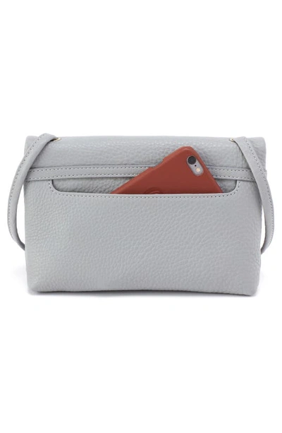 Hobo Small Draft Leather Crossbody Bag In Light Grey