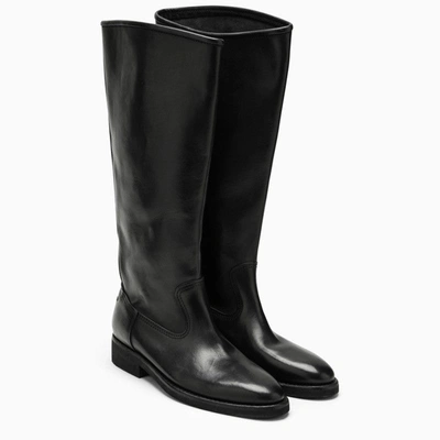 Shop Golden Goose Black Leather Boot Women
