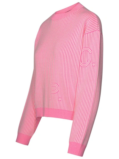 Shop Apc A.p.c. Two-tone Cotton Sweater In Pink