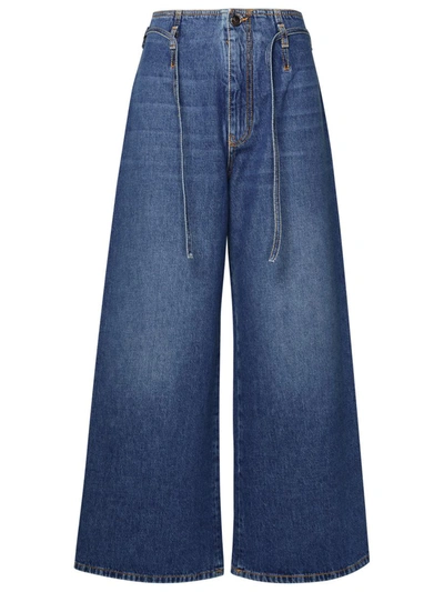 Shop Etro Light Blue Cotton Jeans