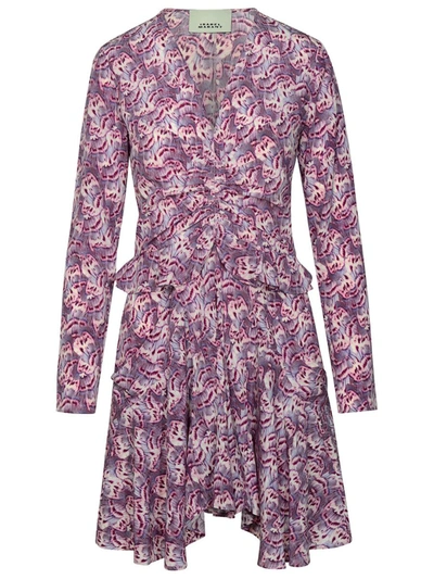 Shop Isabel Marant 'usmara' Purple Silk Dress In Violet