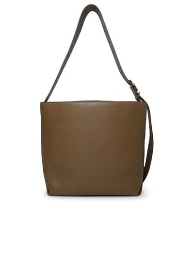 Shop Jil Sander Muddy Leather Bag In Brown
