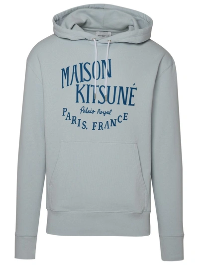 Shop Maison Kitsuné Light Blue Cotton Sweatshirt
