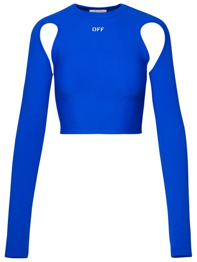 Shop Off-white Blue Polyamide Blend Sweater