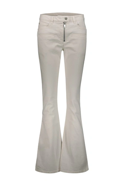 Courrèges Zipper White Denim Pants In White