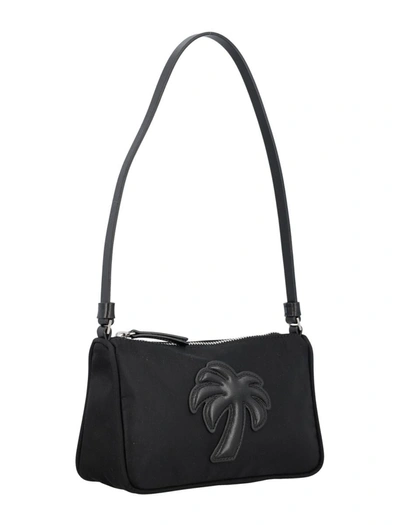 Shop Palm Angels Palm Nylon Shoulder Bag In Black
