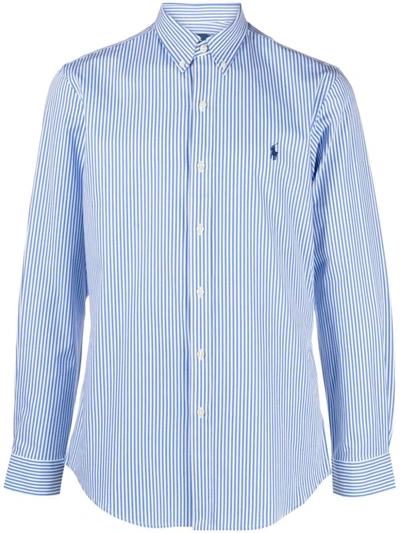 Shop Polo Ralph Lauren Shirts In Clear Blue