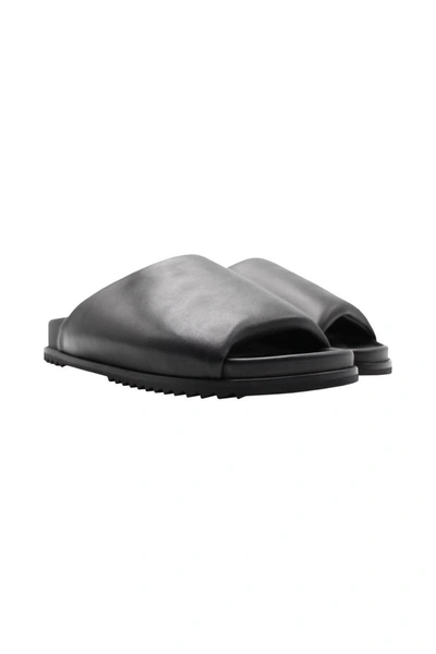 Rick Owens Edfu Slide Granola Sandals Shoes In Black