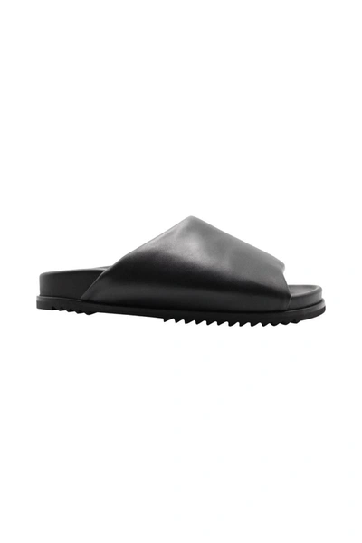 Rick Owens Edfu Slide Granola Sandals Shoes In Black