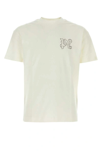 Shop Palm Angels T-shirt In Offwhitegunm