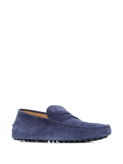 Shop Tod's Gommini Suede Driving Shoes In Blue