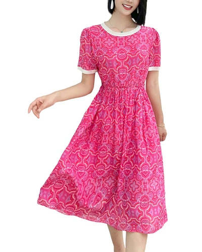 Shop Burryco Silk Midi Dress In Pink
