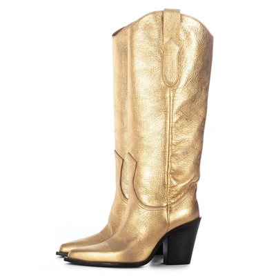 Shop Toral Ana Galaxy Tall Boots In Gold