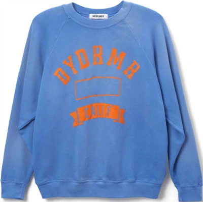 Shop Daydreamer Collegiate Vintage Sweatshirt In Blue