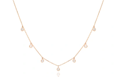 Diana M. 14 Kt White Gold, 17" Diamonds-by-the-yard Necklace Featuring 0.75 Cts Tw Round Diamonds In White