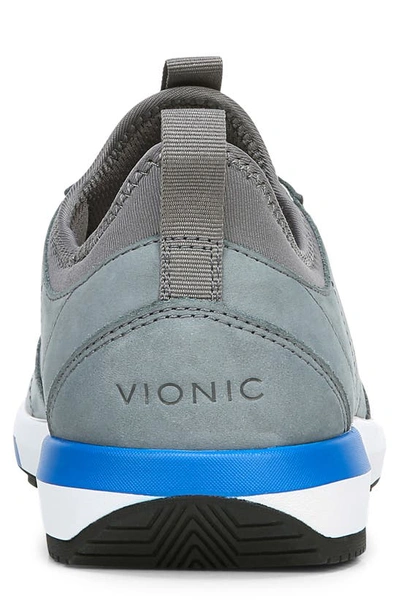 Shop Vionic Trent Sneaker In Grey Leather