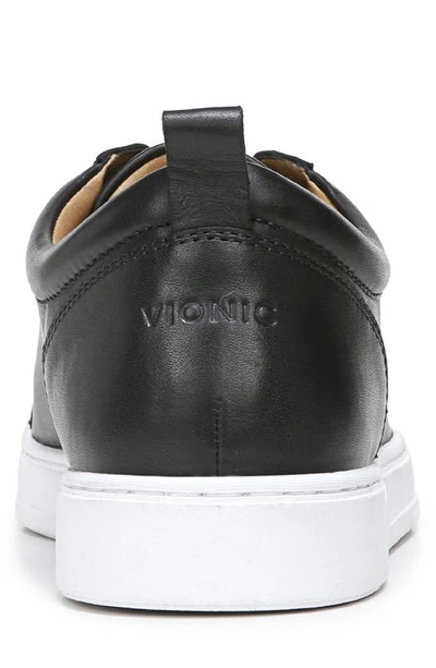 Shop Vionic Lucas Sneaker In Black Leather