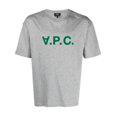 Shop Apc A.p.c. T-shirts In Grey