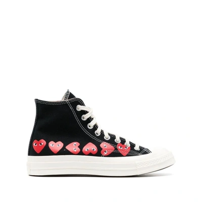 Shop Cdg Converse Converse X Cdg Sneakers In Black/red