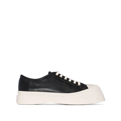 Shop Marni Sneakers In Black/white