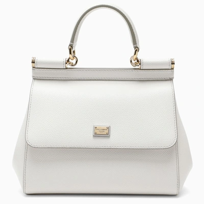 Shop Dolce & Gabbana White Sicily Small Handbag