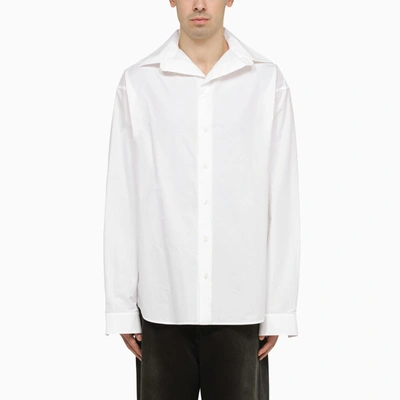 Shop Balenciaga | Kick Collar Oversize Shirt White