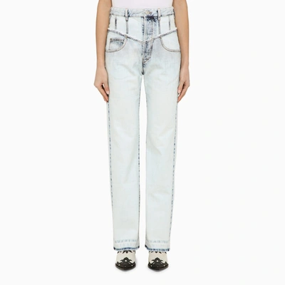 Shop Isabel Marant Light Blue Cotton Denim Jeans