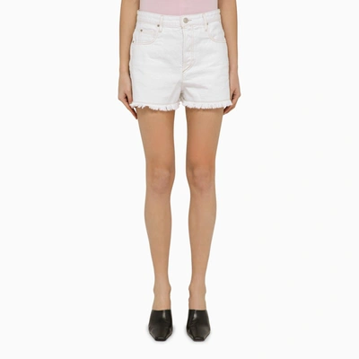 Shop Isabel Marant | White Cotton Denim Shorts