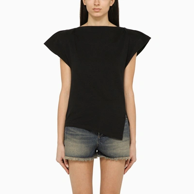 Shop Isabel Marant | Sebani Black Asymmetrical T-shirt