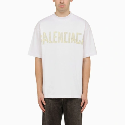 Shop Balenciaga | White Tape Type T-shirt