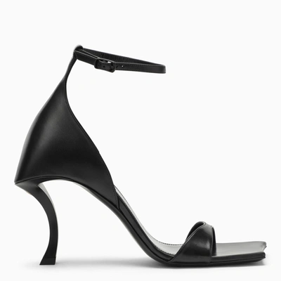 Shop Balenciaga | Hourglass 100 Black Leather Sandal