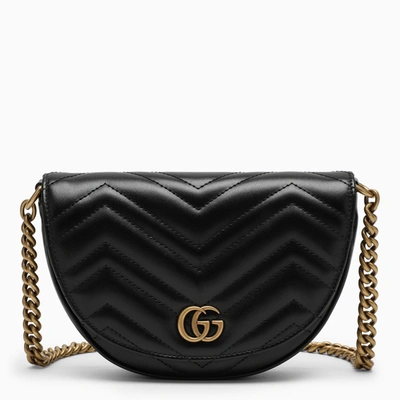 Shop Gucci Gg Marmont Black Mini Bag