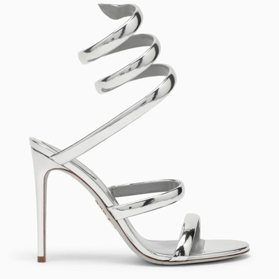Shop René Caovilla | Cleo 105 Silver Sandal In Metal