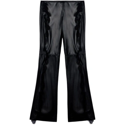 Shop Off-white Leather Pants In Black