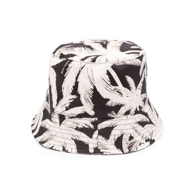 Shop Palm Angels Caps In White/black