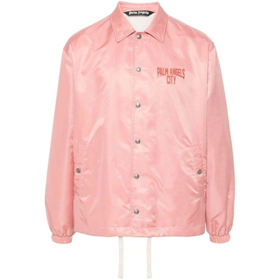Shop Palm Angels Outerwears In Pink