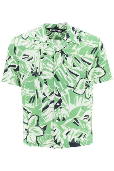 Shop Palm Angels Shirts In Green